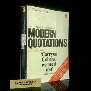 Vintage Penguin Dictionary of Modern Quotations J.M and M.J. Cohen Book academia